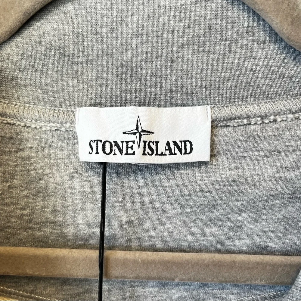 Stone Island Felpa 1/4 zip Knit 3XL New Mock neck sweatshirt Gray Mens 3X NWT - Picture 3 of 11